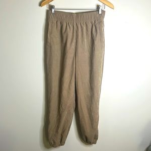 Tan suede Zara joggers